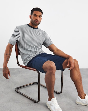 Linen Mix Elasticated Cargo Short