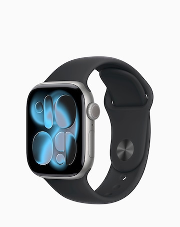 Apple Watch Series 11 GPS + Cellular 46mm - Space Grey/Black Sport Band - M/L