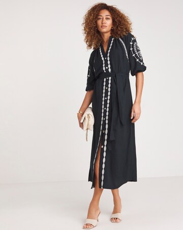 Embroidered Kaftan Dress