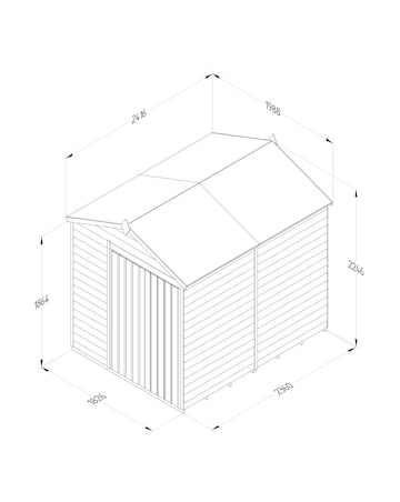 4LIFE Apex Shed 6x8 - Double Door - No Window (Home Delivery)