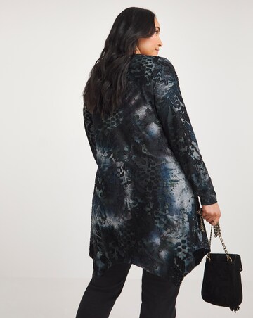 Joe Browns Blue Devore Hanky Hem Tunic