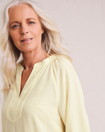 Julipa Longline Linen Mix Blouse