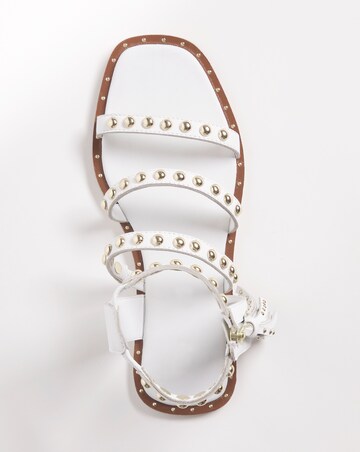 Leather Sandal with Tassle Detail E Fit