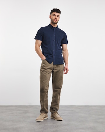 Short Sleeve Button Down Pique