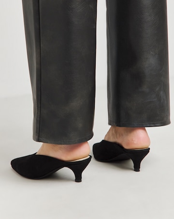 Anthology Allure Suede Mule Kitten Heel Shoes Standard D Fit