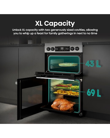 Hisense HDCEC5C10W 50cm Electric Double Cooker - White