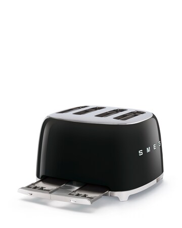 Smeg TSF03 4 Slice Black Toaster