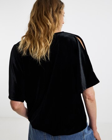 Velvet Split Sleeve Top