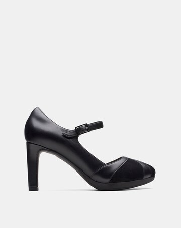Clarks Ambyr Leather Court Shoes Wide Fit