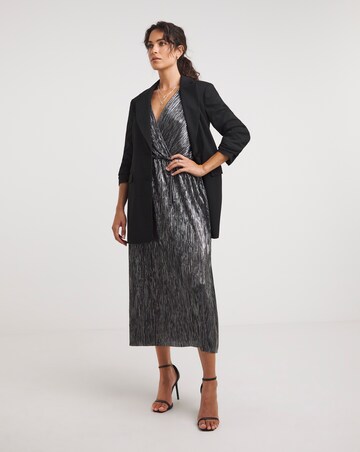 Black Relaxed Twill Blazer