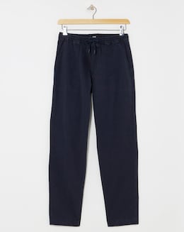 Garment Dyed Elasticated Tapered Trouser