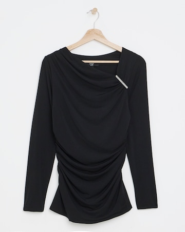 Joanna Hope Aysmmetrical Top With Hardwear Detail