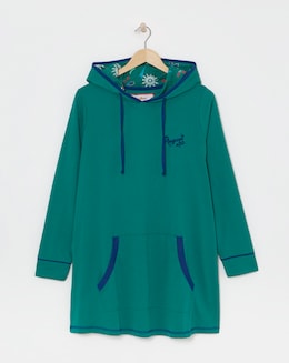 Joe Browns Christmas Longline Hoodie Dark Green