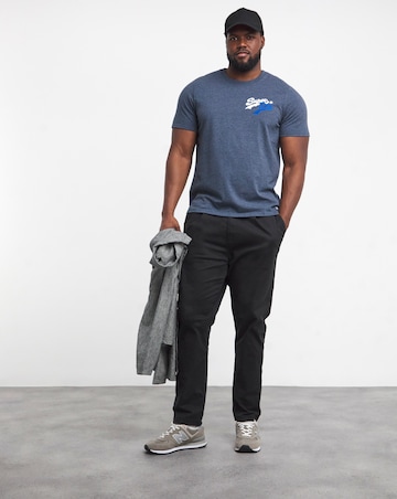 Superdry Navy Short Sleeve Vintage Logo Interest T-Shirt