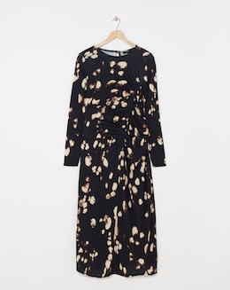 Ruched Seam Detail Midi Dress