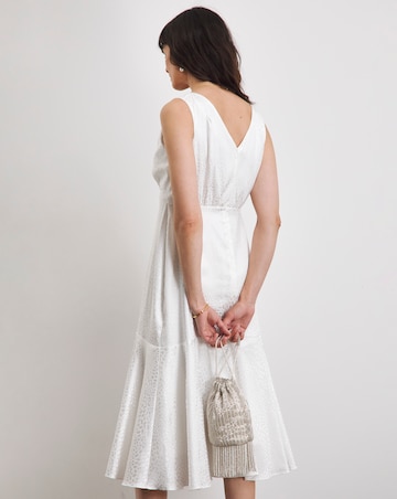 Joanna Hope Ivory Jacquard Bridal Midi Dress