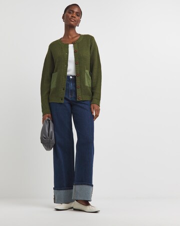Woven Pocket Cardigan