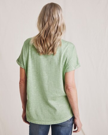 Julipa Garment Washed Pure Cotton Pocket T-Shirt