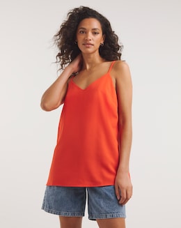 Red Print Strappy Cami