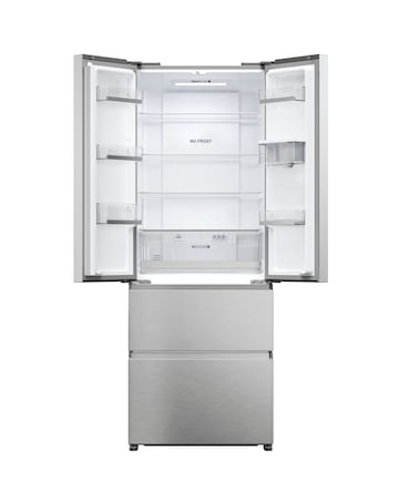 Haier HFR5719EWMP Total No Frost American Fridge Freezer Silver + Install