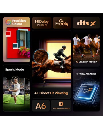 Hisense 65A6QTUK 65in 4K Ultra HD HDR LED Smart TV