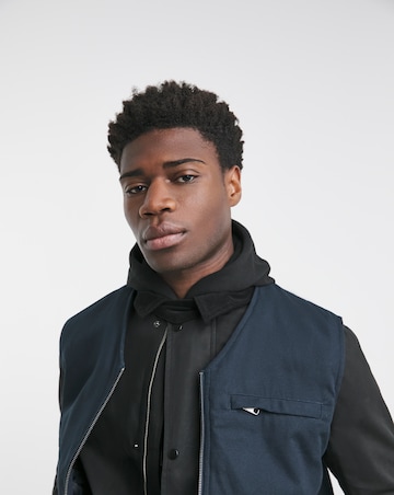 Navy Twill Washed Gilet