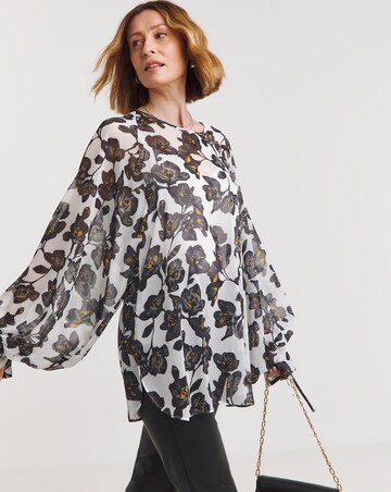 Joanna Hope Tie Sleeve Blouse