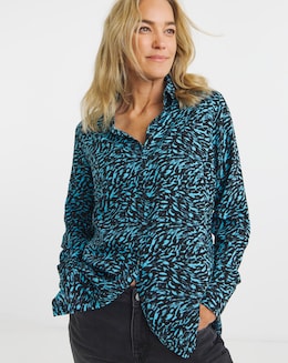 Dipped Back Viscose Shirt