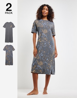 Pretty Secrets (2 Pack) Value T Shirt Midi Nighties