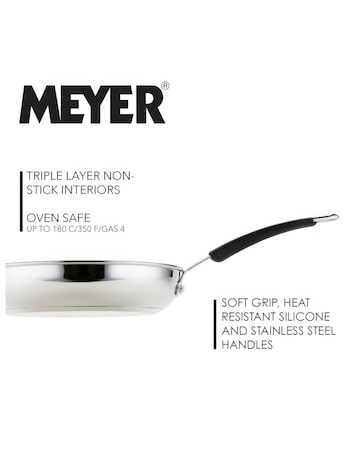 Meyer Stainless Steel Induction Twin Pack- 20/28cm Frying Pan