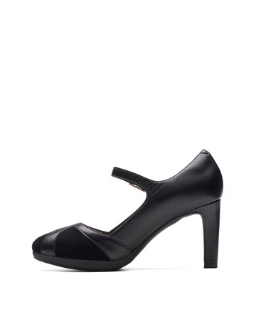 Clarks Ambyr Leather Court Shoes Wide Fit