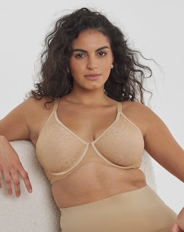 MAGISCULPT Smooth &amp; Sculpt Moulded Lace Full Cup Bra (B-F) Almond