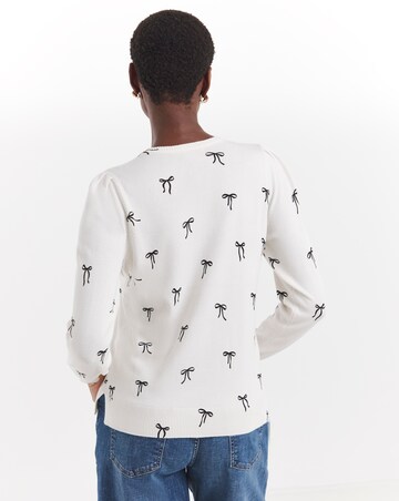 Spot Print Crew Neck Jumper