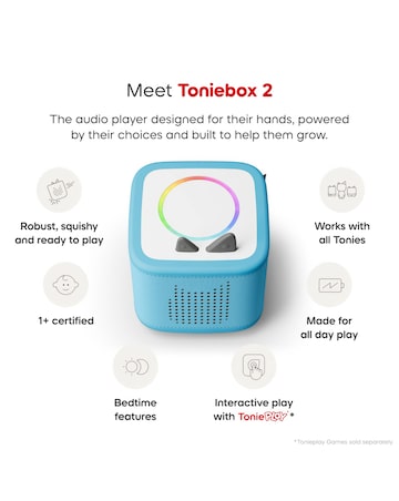 Toniebox 2 Sky Blue Starter Set and 4 Audio Characters Bundle