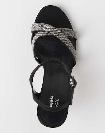 Joanna Hope Diamante Crossover Heeled Sandal Extra Wide EEE Fit
