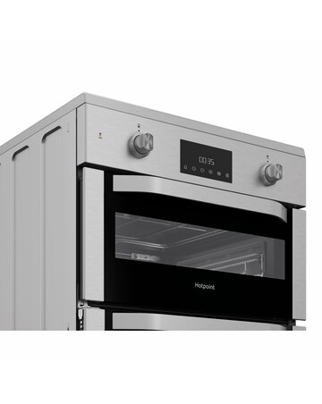 Hotpoint HDE6IDC2X Electric Double Cooker with Induction Hob - Stainless Steel