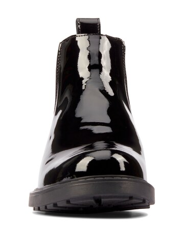 Clarks Orinoco2 Lane Pull On Patent Leather Ankle Boot Wide Fit
