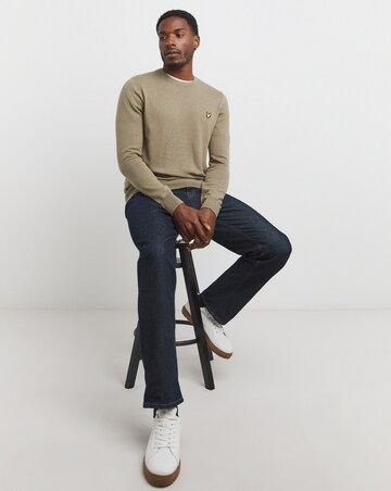 Lyle & Scott Green Classic Cotton Merino Jumper
