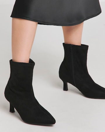 Ally Kitten Heel Sock Boot Extra Wide EEE Fit
