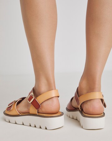 Heavenly Feet Trudy Buckle Strap Sandals Wide Fit