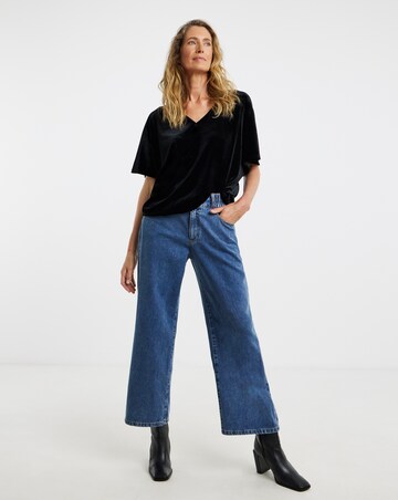 Velvet Split Sleeve Top