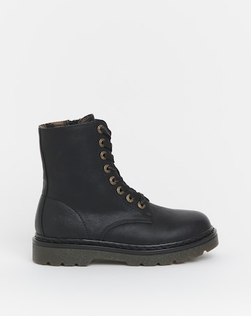 Heavenly Feet Justina Lace Up Chunky Boot Wide Fit