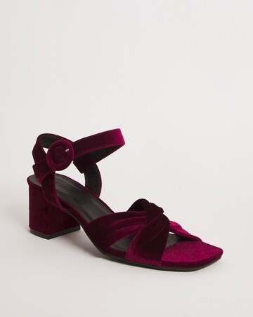 Velvet Crossover Vamp Sandals - Extra Wide Fit (EEE)