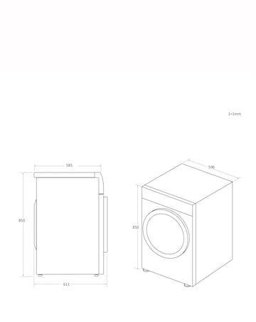 Hoover NDEH11A2TCEXM-80 11kg Heat Pump Tumble Dryer White + Install