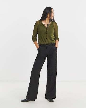 Black Tailored Wide Leg Trousers