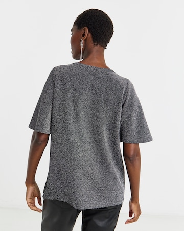 Glitter Knit Angel Sleeve Top