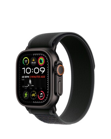 Apple Watch Ultra 2 GPS/Cellular 49mm Black Titanium Case, Black Trail Loop M/L