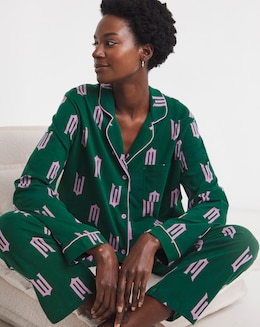 Wicked Button Through Cotton Pyjama Set