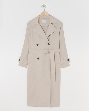 Sand Linen Trench Coat
