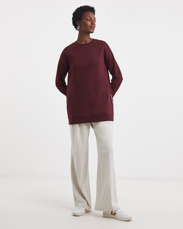 Side Zip Longline Sweat